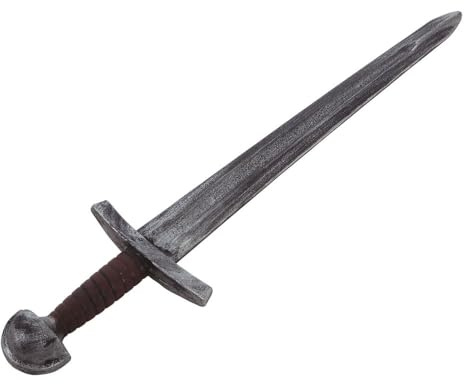 FIESTAS GUIRCA | Espada de Disfraz Romana y Medieval (65 cm) - Accesorio para Disfraz de Guerrero, Gladiador, Caballero, Cosplay, Carnaval y Halloween - Hombre Mujer Niño Niña - Plata Oro