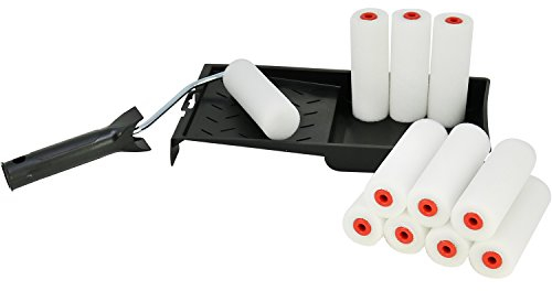 COM-FOUR® Conjunto de Rodillos de Pintura de 13 Piezas con Bandeja de Tinta, Rodillos de Tinta para Pintar y Pintar sobre Superficies Planas