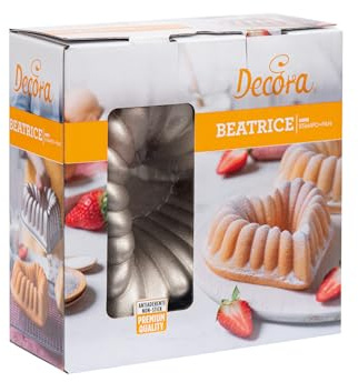 Decora 0080115 Stampo Antiaderente Mini Beatrice 16 X 16 X 6 h Cm, In Alluminio Pressofuso, per realizzare preparazioni dolci e salate.