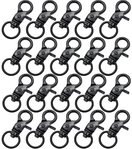 Gancho con Articulación Giratoria Gatillo, 360 °Gatillo Giratorio Ganchos de Gancho, Gatillo Giratorio Ganchos, Mosquetón Giratorio Perro, para Correa de Perro, Montañismo, Acampar al Aire, 20 Piezas