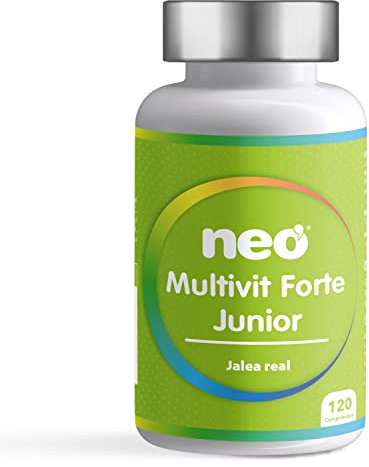 NEO - Multivitamínico - 120 Comprimidos - Para 2 Meses - Jalea Real, Vitaminas y Minerales - Favorece el Aumento de la Energía - Multivit Forte Junior
