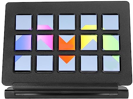 Macro Keyboard, Stream Deck Studio Controller, 15 Macro Keys, Trigger Actions in Apps and Software Like OBS, Twitch, ​YouTube and More, Works with Mac and PC