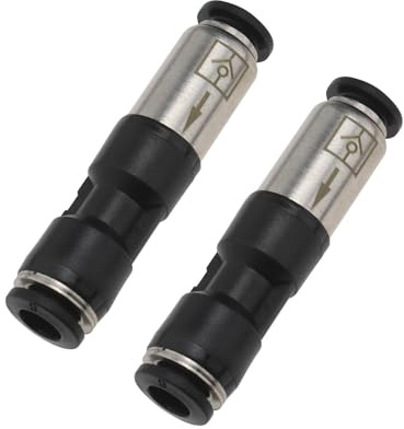 The Lord of the Tools 2 st 6 mm Quick-Plug typ envägskontroll ventil flöde pneumatisk backventil luftkomprimerade kontrollventilanslutningar tryck för att ansluta luftrör