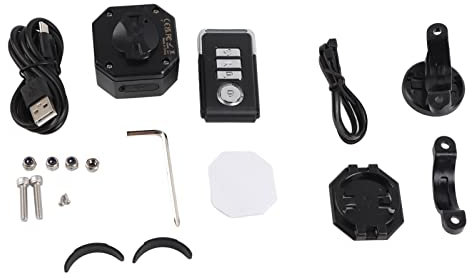 Trådlöst Cykellarm System med Fjärrstyrning USB C Motorcykel Anti Stöld Vibration Scooter Alarm (svart)