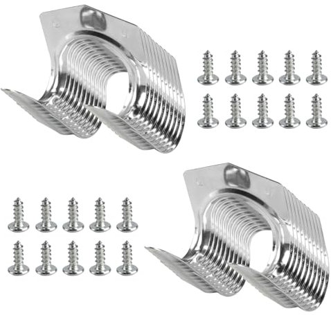 QUIIEOSKIA 20 PCS Tool Garage Hooks Garden Tool Storage, Heavy-Duty Wall Hooks for Tools, with 40 Screws for Garden & Garage Tools