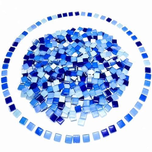 Piastrelle per mosaico in cristallo da 500 g, colori assortiti opachi per mosaico in vetro, forniture artigianali fatte a mano per fai da te, sottobicchiere, decorazione per casa, cucina, bagno,