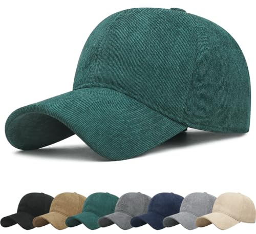 Gorra de béisbol Unisex de Pana Vintage Color sólido Sombrero de Sol de Ajustable con Visera Curva para Deportes al Aire Libre para otoño e Invierno Transpirables Tipo Gorra Trucker Hombre