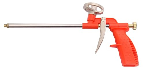 Expanderad skumpistol, aluminium skum mellanrum tätningskit justerbar sprej termisk isolering skumpistol för fogning, fyllning, tätning, fönster gör-det-själv (orange)