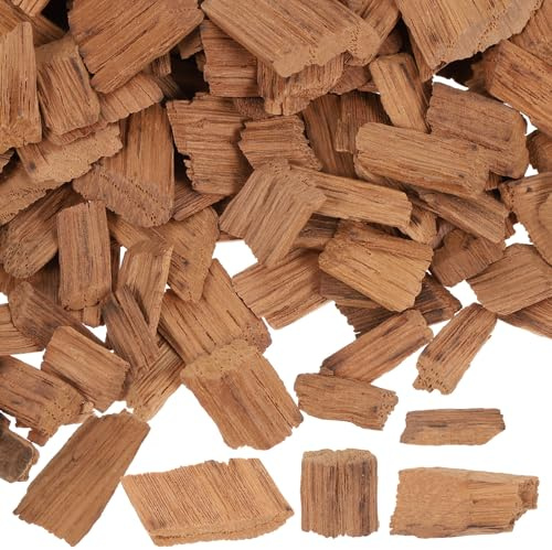 AMUSLESUR Trucioli di Quercia Tostati per Invecchiamento Vino e Whiskey 100g Facile da Usare Materiale Quercia per Produzione e Miglioramento Gusto