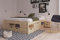 Inter Link - Funktionsbett - Bett mit Schubladen - Doppelbett 160 x 200 cm - 2 Große und 4 kleine Schubladen - Nachtkommode - Kiefer massivholz - Inkl Lattenrost - Natur lackiert - Claas