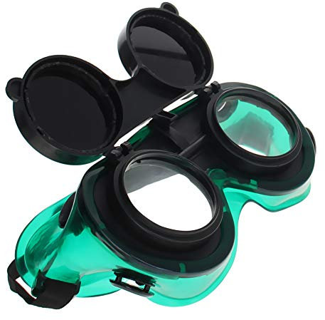 Othmro Flip Up Goggles 1Pcs Eye Protection Glasses Use for Welding Soldering Good for Steampunk Costume Safety Glasses