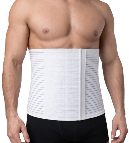 Beman - 5063 Millerige Belly Men Women Abdominal Girdle for Postpartum Post Surgery Stretch Height 27 cm (2/M, White)