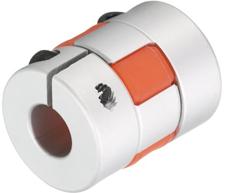 sourcing map Accoppiamento albero prugna in alluminio 6 mm a 8 mm foro L25 x D20 giunto accoppiatore flessibile per macchina e servo motore passo-passo, confezione da 1