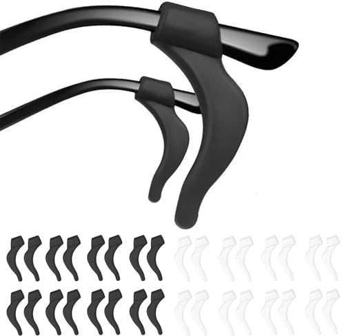 DIAONIAN 32 Stück 16 Paar Brillenhalter Ohr,Brillenbügel,Brillen Rutsch Stopper,Brille Rutschstopp,Antirutsch Brillenbügel,Brillenhalter Sport,Universal,für Brillen,Sonnenbrillen,Lesebrille