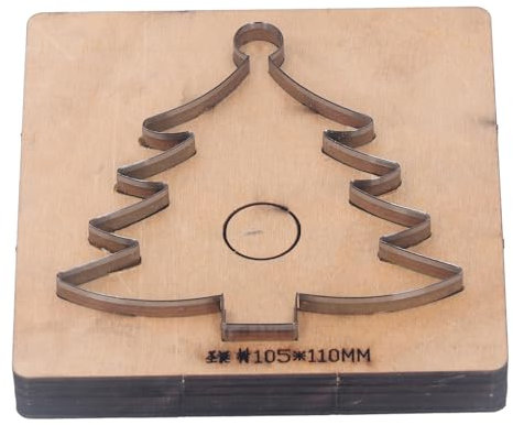Mavaol Troquel de Corte de Cuero Herramienta de Corte de Perforación con Forma de Árbol de Navidad - 13,5x13x2,3cm para Manualidades con Papel y Goma