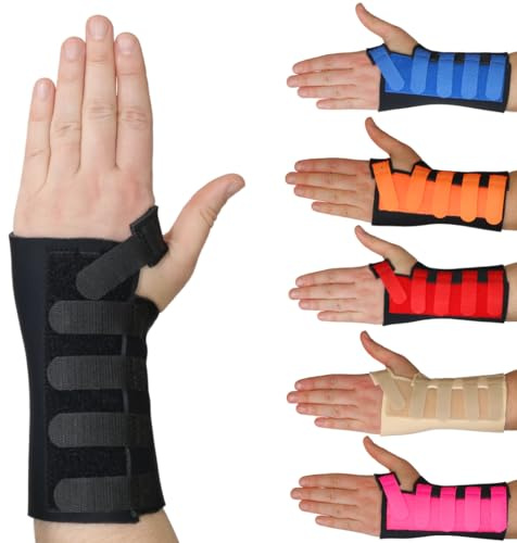 Solace Bracing Cool-Flow Max Wrist Support (6 Colours) - Made in UK | #1 NHS Supplied Advanced Wrist Brace Splint for Carpal Tunnel, Arthritis, Tendonitis, RSI, Fractures & More - Black/M/Right