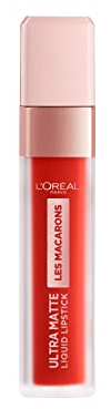 L'Oréal Paris - Les Macarons, Pintalabios Mate Permanente Rojo Fresa, Tono 832 Strawberry Sauvage - 7.6 ml