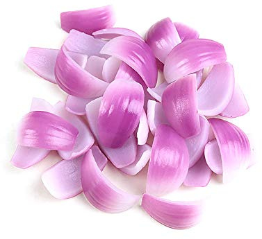 Kmiunty 20Pcs Artificial Vegetable Lifelike Onion Slice Fake Vegetable Model Photography Prop for Home Kitchen Party Decoration
