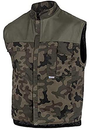 Gahibre 1076155/M Chaleco acolchado camuflaje mutibolsillos