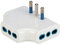 Adattatore Spaziozero con spina 16A 2P+T - 3 prese 10/16A 2P+T - Bianco