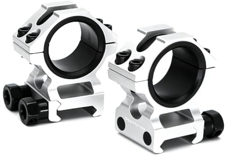 WestHunter Optics Picatinny Scope Rings, 1 Inch 30 mm Tactical Precision Scope Mount | 29 mm Center Height, Silver