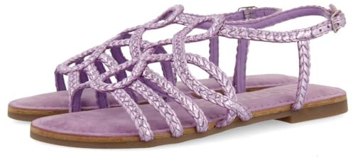 GIOSEPPO Sandali fucsia in pelle intrecciata da donna Yakima, Malva, 41 EU