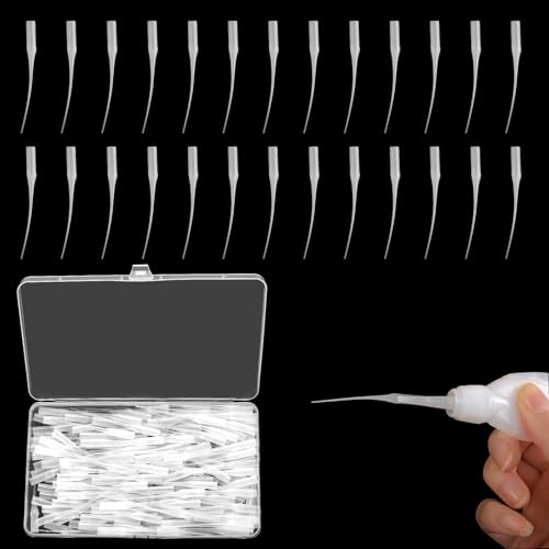 Micro Puntas, 210 Piezas Micropuntas de Extensión, Aplicador de Puntas de Plástico para Dispensadores de Adhesivo, Laboratorio, Artesanía, DIY y Modelismo