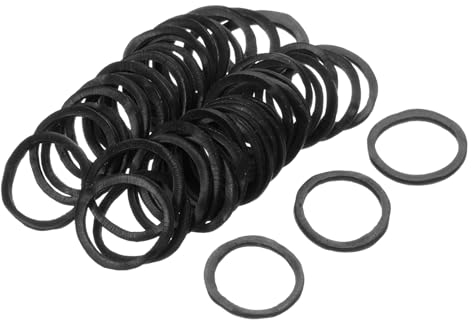 QUARKZMAN 100er Pack Gummiband Dehnbares Gummiband Schwarz 20mm x 1,4mm Haargummis für Zuhause und Büro