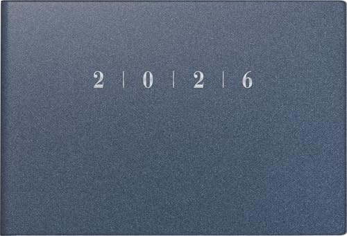 rido/idé Taschenkalender Mod. Septimus 2026 | A6 quer, Kunststoff, blau