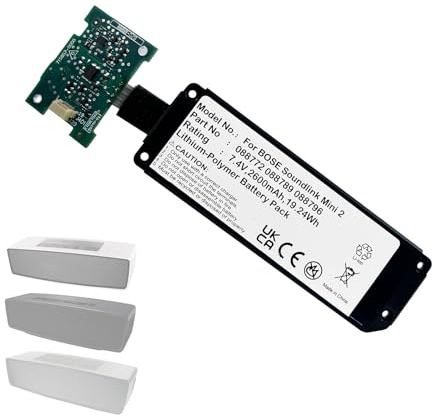 Akku für Bose SoundLink Mini 2 Bluetooth-Lautsprecher,Akku für Bose Soundlink Mini II,Ersatz für Bose 088772, 088789, 088796, 080841 Bluetooth-Lautsprecher.- Mit Platine, Kein Schweißen Erforderlich