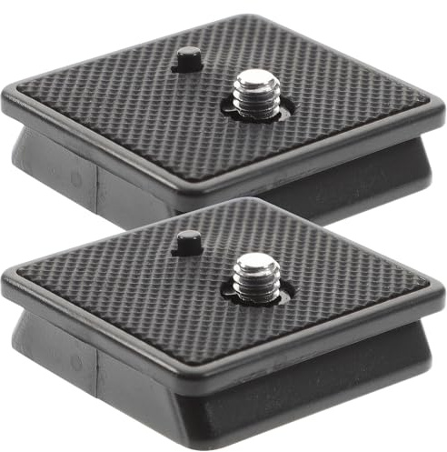 Zerodeko Piastra Sgancio Rapido per Fotocamera 41mm in Abs e Metallo, Set 2 Pezzi Vite 1/4 Compatibile Treppiedi e Gimbal, Accessori Montaggio Stabile per Fotografia e Videomaking