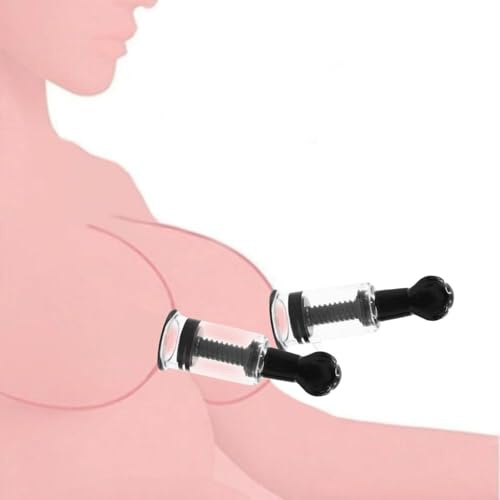 Breast Pump Cups （2pcs） Nipple Suckers Vacuum Suction Cup Breastfeeding Mother and Women Nipple Suckers for Flat Shy and Inverted Nipples Cups Black