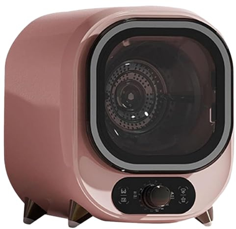 Xjymposium Portable Condenser Tumble Dryer 5kg, Electric Clothes Condenser Dryer, 0.8kg Capacity for Counter Top Or Wall Mounted Use for Small Spaces Pink