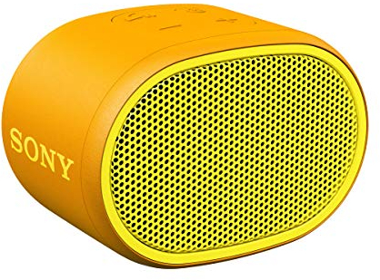 Sony SRSXB01Y - Altavoz inalámbrico portátil (Compacto, Bluetooth, Extra Bass, 6h de batería, Resistente al Agua IPX5, Viene con Correa) Color Amarillo