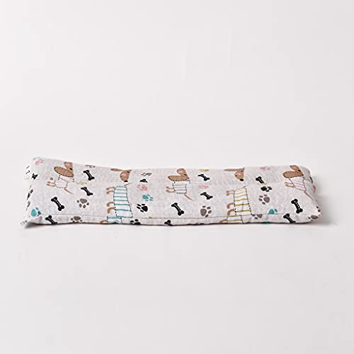Decolores | Cojín Térmico de Semillas | 15 x 40 cm | Aroma a Hierbas Naturales Eucalipto | Efecto Calor y Frío | Apto para Microondas y Congelador | Relax y bienestar | Estampado de Perros