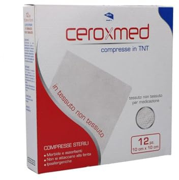 Ceroxmed Compresse Sterili in TNT 10 cm x 10 cm, 12 Compresse