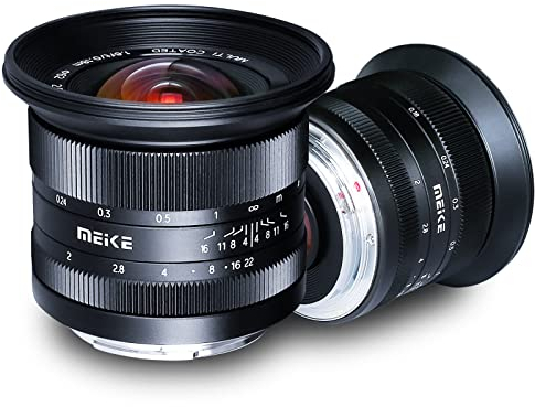 Meike Obiettivo ultra grandangolare da 12 mm f2.0 con messa a fuoco manuale compatibile con fotocamere mirrorless Sony E Mount A6400 A5000 A5100 A6000 A6100 A6300 A6500 A6600