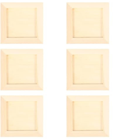 NUOBESTY 4Pcs Cadre Photo Ensemble 12X12cm Cadre Photo en Bois Affichage Photos Enfants DIY Porte-Photos en Argile Décoratif pour Enfants Adultes Décoration Murale Kaki