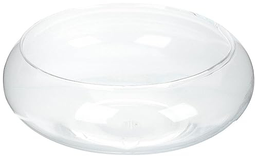 Happyyami Fleur Vase en Verre Bol Clair Large Bouche Vase Rond Terrarium Plante À Air Hydroponique Succulente Planteur Floral Conteneur pour Bureau À Domicile Mariage S