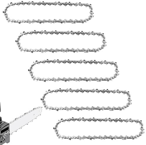 Vaileal 5 cadenas de sierra, cadena de motosierra de 6 pulgadas, compatible con diversas motosierras, para cortar árboles y árboles