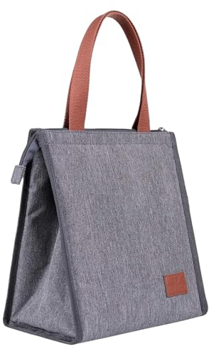 Bolsa Comida Trabajo 10,7L Ligera, Impermeable y Resistente. Lunch Bag para Mujer. Bolsa Termica Porta Alimentos para Playa, Trabajo, Picnic, Escuela y Oficina. Fiambrera Térmica Porta Bocadillos