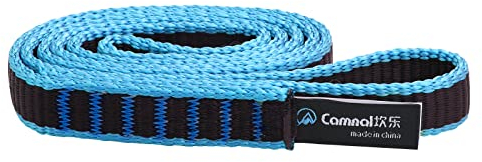 CAMNAL Bandschlinge Professionelle Kletterschlingen aus 16 mm Polyamid, UIAA- und CE Zertifiziert, Zugfestigkeit von 22 kN Rundschlinge (Blau, 60cm)