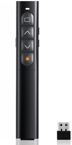 NXPUXP Presentation Clicker,Powerpoint-Fernbedienung,Kabellose 2.4 GHz Powerpoint Fernbedienung,Kabelloser Presenter Geeignet für Lehrer,Büros,Besprechungen,Berichte