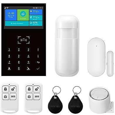 Système de sécurité Domestique Système D'alarme Intelligent Tuya, Écran 4.3 Pouces, GSM, Anti-cambriolage, Sécurité Domestique, avec Fonction De Température Et D'humidité