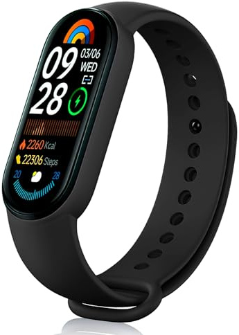 suuosl Fitness Tracker, dispositivo per l'attività fisica con cardiofrequenzimetro, orologio intelligente con monitor del sonno, contatore di passi e calorie, cronometro, contapassi, monitoraggio