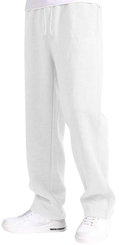 Graue Jogginghose Herren xs Baggy Sweatpants Breite Baumwolle Jogging Hose Elastische Taille Weites Bein Sporthose Lang Sweat Pants Men Warme Männer Sweathose Sport Hosen mit Taschen und Kodelzug xxxl