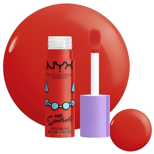 NYX Professional Makeup Saucy Sisters Fat Cheeks Blush, Blush Liquido Idratante, Pelle Luminosa e Idratata, Colore Modulabile, Formula con Peptidi, Olio di Lampone e Kiwi, Shade Snarky Scarlet, 8 ml