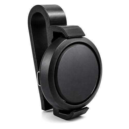 BIVYAX Clip para Parasol de Coche Compatible Ooono Co-Driver No2, Soporte de Cuero Negro Reforzado para Detector, Fijación Duradera y Fácil de Instalar, para la Mayoría de Vehículos