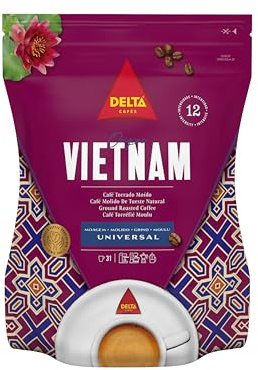 Delta Cafés Origen Vietnam - Café Molido - Mezcla Suave con Trazas de Chocolate - 220 g