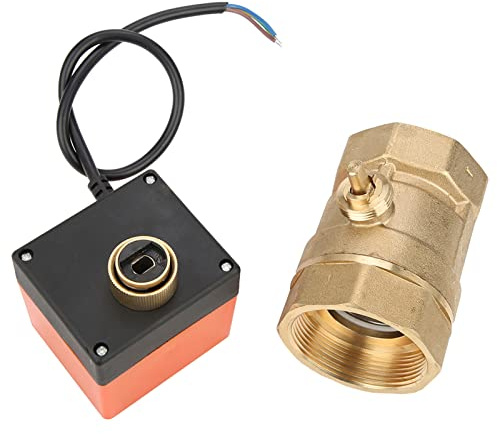 Válvula de Bola Eléctrica AC 220V DN50, rosca G2 Válvula de Bola Motorizada de Latón de Control de 2 Vías y 3 Puntos de 2 Hilos Para Agua, Aire y Aceite